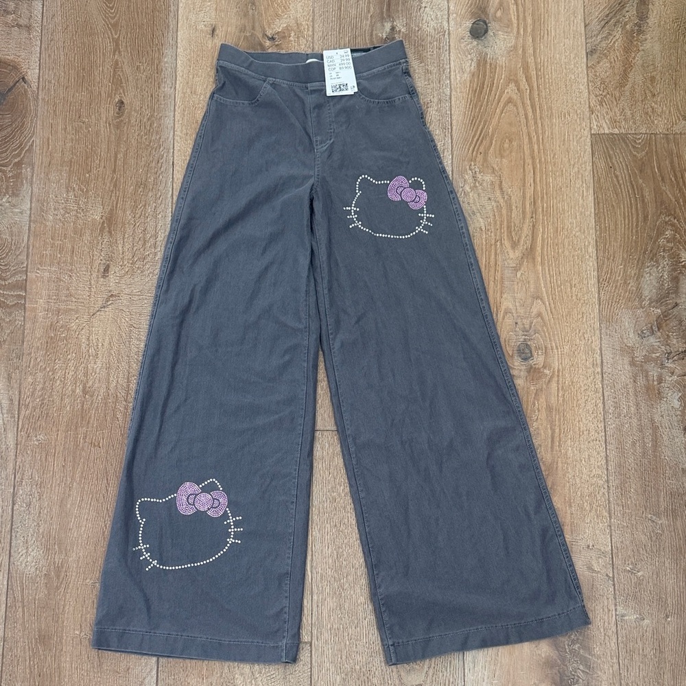 H&M Kids Gray Jeans with Pink Accents